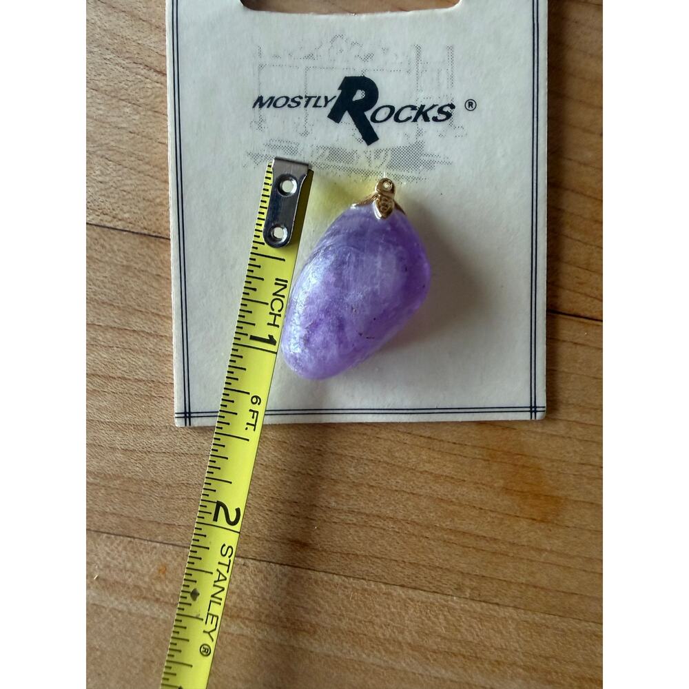 Mostly Rocks Purple Pendant Gold NEW - Picture 3 of 3